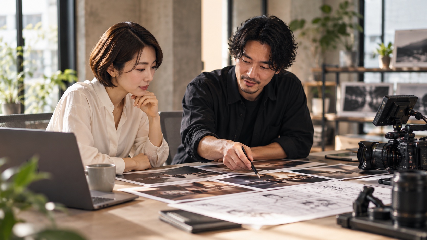 動画制作会社の実績と撮影計画を確認する企業担当者